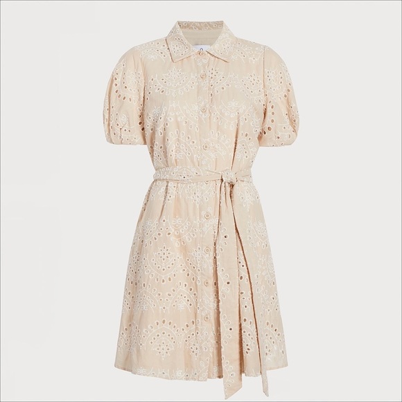 Sam Edelman MINI PUFF SLEEVE EYELET MINI DRESS - Picture 5 of 9